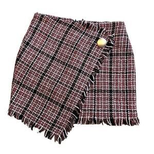 Storets Tweed Fringe Mini Skirt Medium